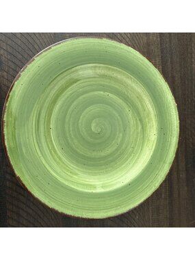 Hausenware 11.5 Twist Green Dinner Plate pre-owned-Good Condition. READ.